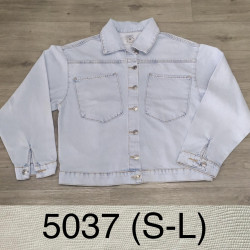 Джинсова Куртка жіноча  м.5037  (р: S-L)  в упаковці 6 штук  №752075