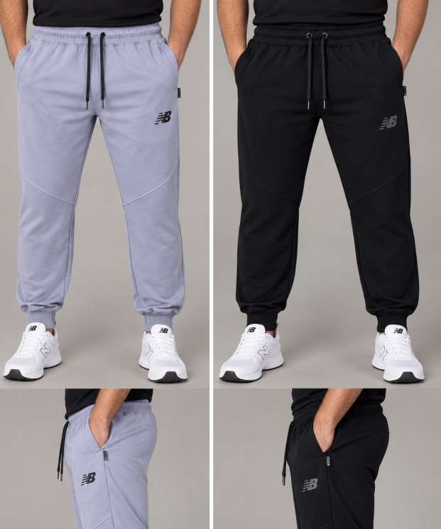 Спортивні штани чоловічі New Balance "A011-5" двохнитка (р: 2XL-6XL) 2 кольори, в упаковці 5 шт. №390164 - Spider