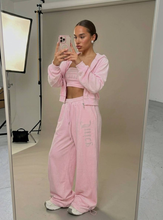 Костюм жіночий трійка " Juicy", плюшевий велюр м. 1756 (р: 42-46) №829918 - 
