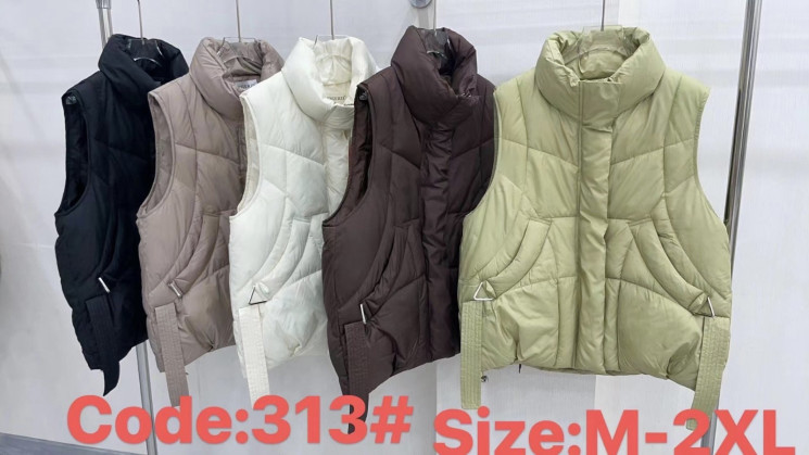 Жилетка жіноча, плащівка, м.313 (Розмір: M-XXL ), 5 кольорів, в упаковці 4 штуки №316345 - Love SE 973-975