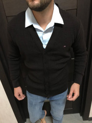 Кардиган No Brand р M-XL Чоловіча S2461 black