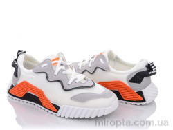 Кросівки S24(L-1) white-orange р: 39-44, в упаковці: 6 пар, купити тільки гуртом