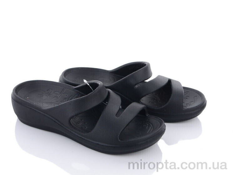 Шльопанці W407-1 black р: 36-41, в упаковці: 8 пар, купити тільки гуртом - 823144