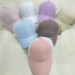 Бейсболка жіноча "Calvin Klein" котон, сітка (р: 56-58) мікс кольорів, в упаковці 5 шт. №387556