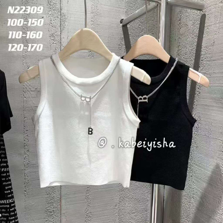Майка топ дитяча трикотаж, 22309 (Р:120-170) 2 кольори, в уп. 6 шт №355386 - Amour SE656