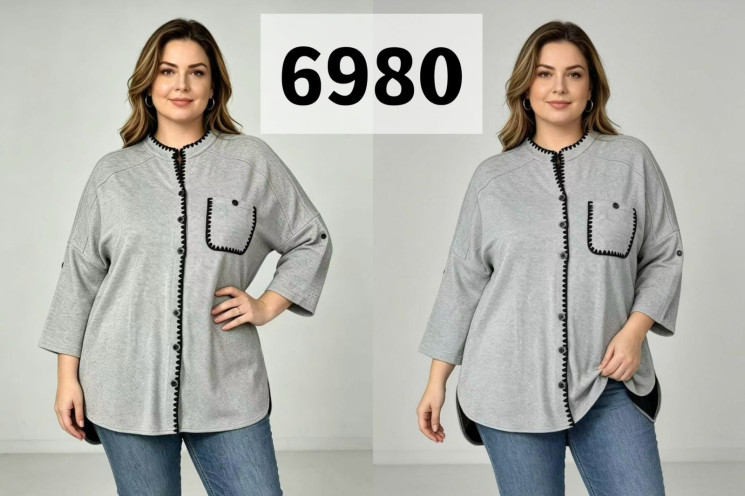 Кофта жіноча "6980" трикотаж (р: 50-56) в упаковці 5 шт. №389947 - Natasha SE669