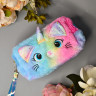 Прямокутна хутряна косметичка "Kitty Unicorn", м.24-294, (р. 21х13х6 см), 3 кольора,№751682 - Amsterdam HR277
