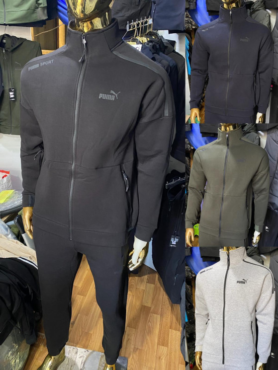 Спортивний костюм чоловічий Puma "141/1" трьохнитка  (р: 56-64) 4 кольори, в упаковці 5 шт. №359969 - Flask