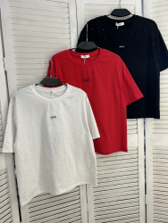 Футболка жіноча "2160" котон (р: one size) 3 кольори, в упаковці 5 шт. №385921