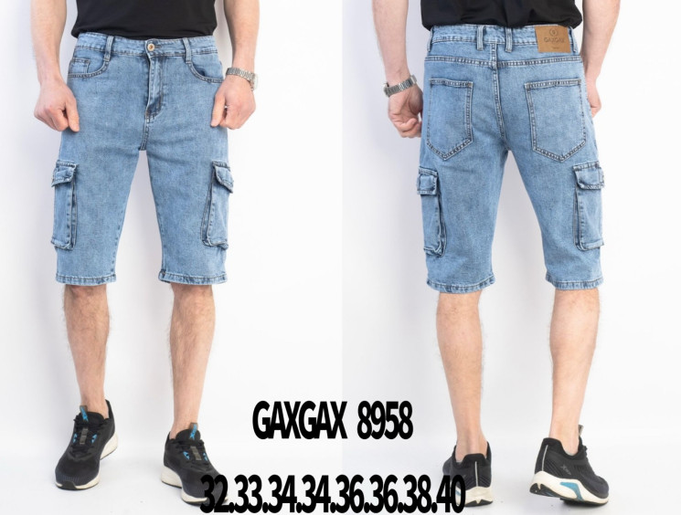 Шорти чоловічі, джинс, м.GAXGAX 8958 (розміри: 32-40), в упаковці 8 штук №344708 - Vanda SE1013