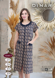 Халат жіночий, трикотаж, м.10857 (р. 2XL-5XL), в упаковці 4 шт. №326282