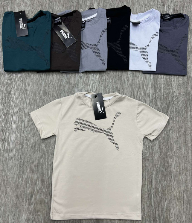 Футболка дитяча Puma "284-1" кулір, пеньє (р: 4-8 років) 6 кольорів, в упаковці 5 шт. №384906 - Spider