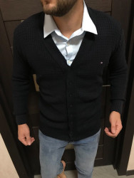 Кардиган No Brand р M-XL Чоловіча S2462 black