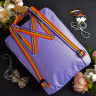 Рюкзак “Fjallraven Kanken” із райдужними ручками Лавандовий м.23620-16L (Розмір: 37*28*12 см) №755108 - Amsterdam HR277