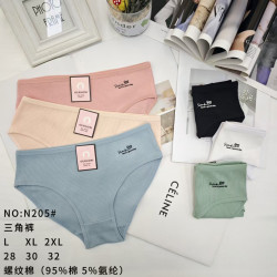 Труси жіночі котон м.N205 (розмір L-2XL) мікс кольорів в упаковці 12 штук  №761763