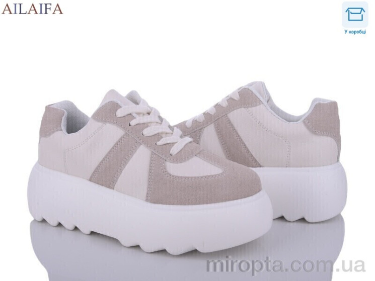 Кросівки 6029 beige р: 36-41, в упаковці: 6 пар, купити тільки гуртом - 1169787