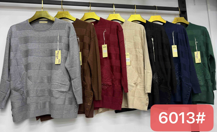 Светр жіночий кашемір м.6013 (р.52-56) мікс кольорів в упаковці 5 штук №759153 - Cute WE3128