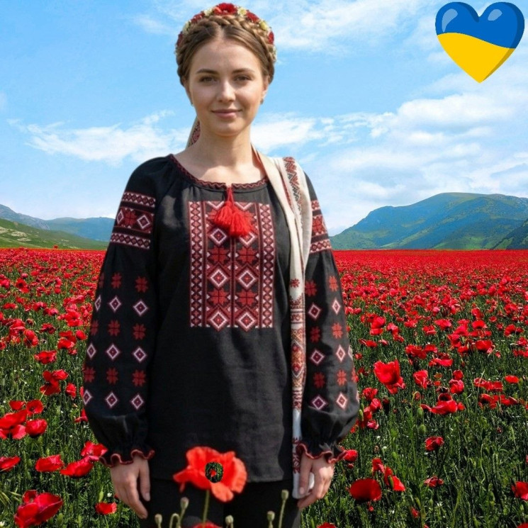 Вишиванка жіноча, льон (р: S-3XL) в упаковці 6 шт. №386900 - Ninette BG/PO2160