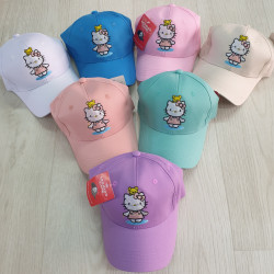 Бейсболка дитяча "Hello Kitty" (р: 50-52) мікс кольорів, в упаковці 5 шт. №368013