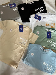 Футболка дитяча "Bklyn#85" (р: 8,9,10,11,12 років) 6 кольорів, в упаковці 5 шт. №382446