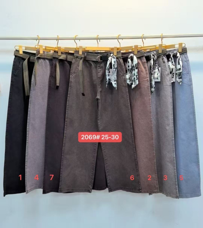 Джинси жіночі, джинс, м.2069 (розміри: 25-30), 7 кольорів, в упаковці 6 штук №341491 - 