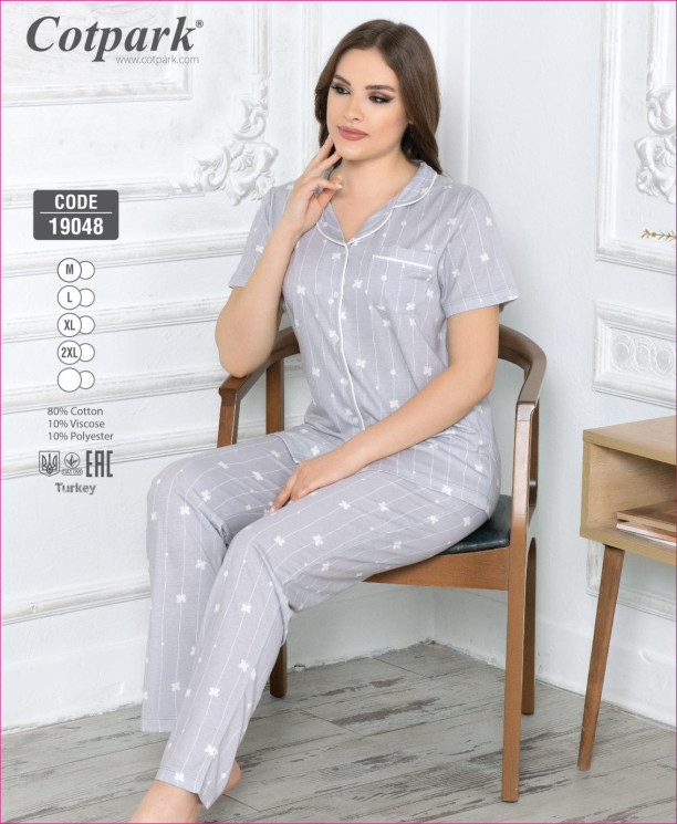 Піжама жіноча, котон "19048" (р: М,L,XL,2XL) в упаковці 4 шт. №358868 - Romex HR1980