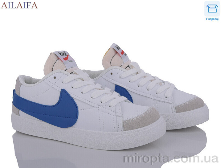 Кросівки K011 white-blue р: 36-41, в упаковці: 8 пар, купити тільки гуртом - 935548