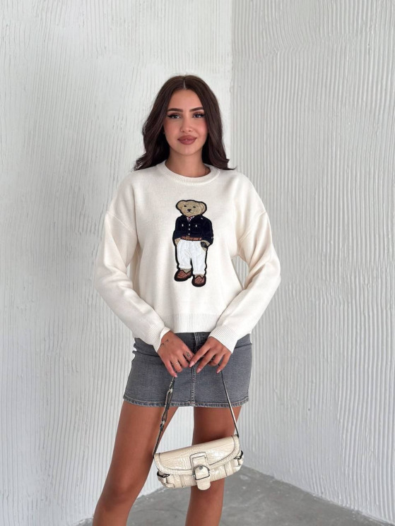 Светр жіночий, трикотаж, машинна в'язка м. 24028 (р: 42-48) №804272 - 
