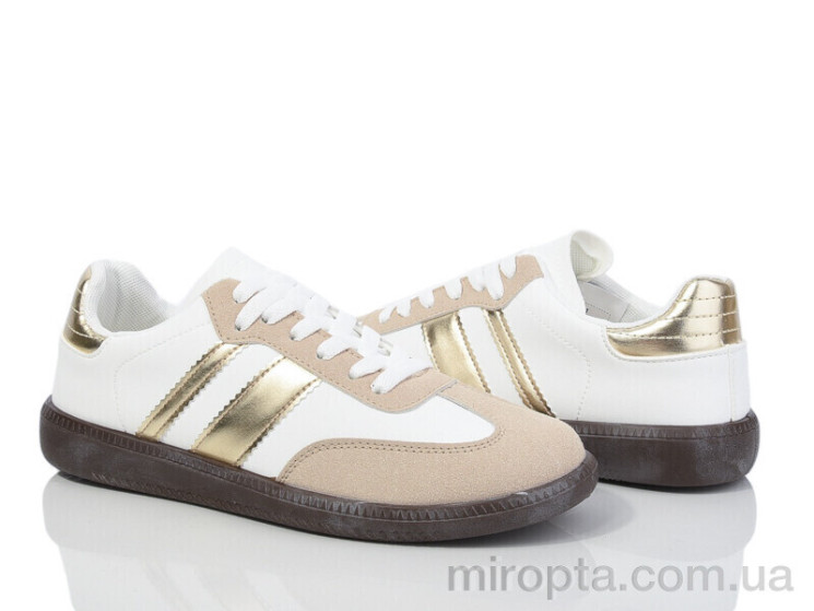 Кросівки 20-1078-4 white-gold р: 36-41, в упаковці: 8 пар, купити тільки гуртом - 977643