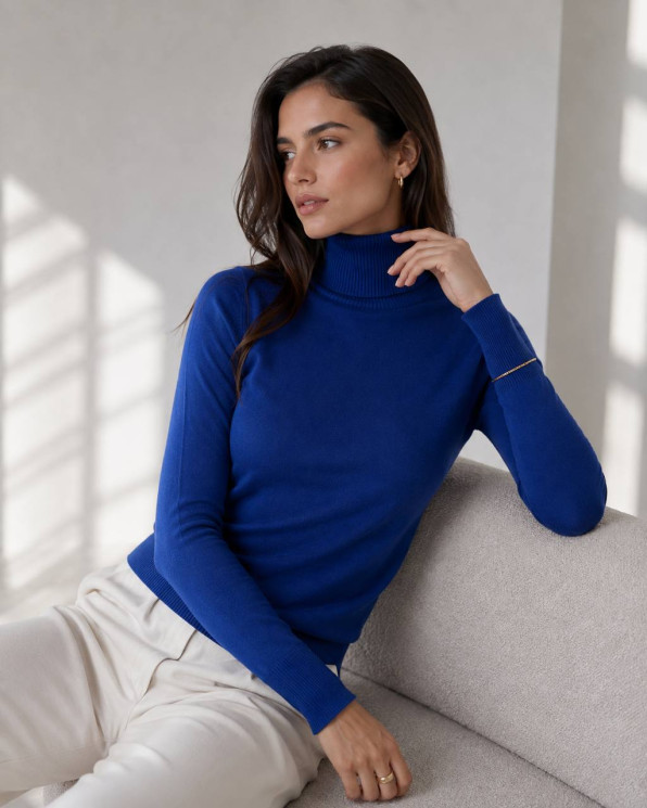 Гольф жіночий базовий з ефектом кашеміру, 70% cotton, 30% elastane м. 0202 (р: 42-46) №830415 - 