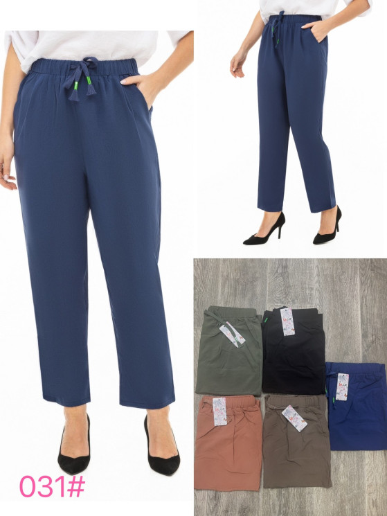 Штани жіночі льон  м.031  (р.XL-4XL)  5 кольорів в упаковці 4 штуки  №752817 - Coolme WE3111