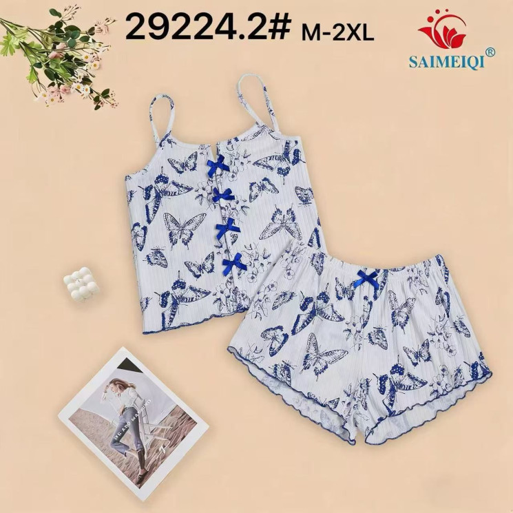 Піжама жіноча трикотаж м.29224.2 (Розмір:M-2XL) в упаковці 4 штуки №763192 - Ekaterina