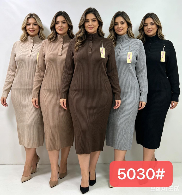 Сукня жіноча, кашемір, м. 5030 (р. 46-50 ), мікс кольорів, в упаковці 10 штук №347465 - Vanda SE1013