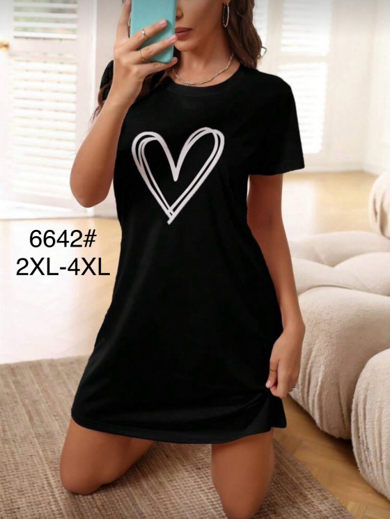 Туніка жіноча, бамбук, м.6642 (р. 2XL-4XL), в упаковці 6 штук №338118 - Focus zel 1396