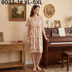 Нічна сорочка жіноча, бамбук, м.8033-1 (р. XL-5XL ), в упаковці 5 штук №346895