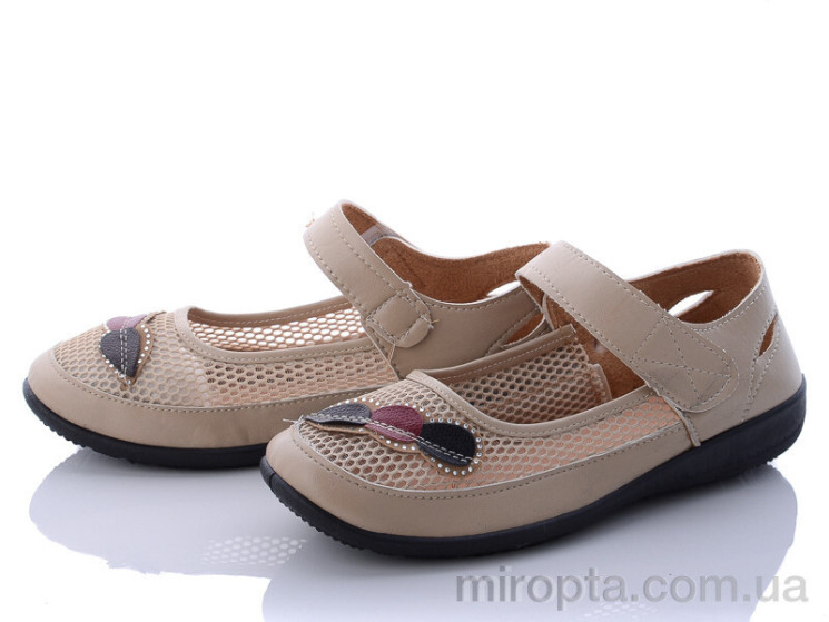 Туфлі A157 beige р: 36-42, в упаковці: 10 пар, купити тільки гуртом - 572255