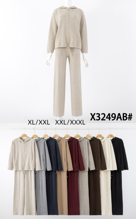 Костюм жіночий, трикотаж, м.X3249AB (р. XL-3XL ), мікс кольорів, в упаковці 10 штук №347178 - Vanda SE1013