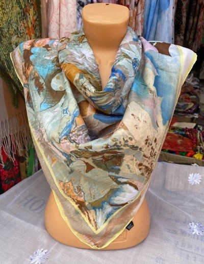 Хустка жіноча, шовк  (р: 85*85см) придбати в роздріб №823149 - Kristal BG1224