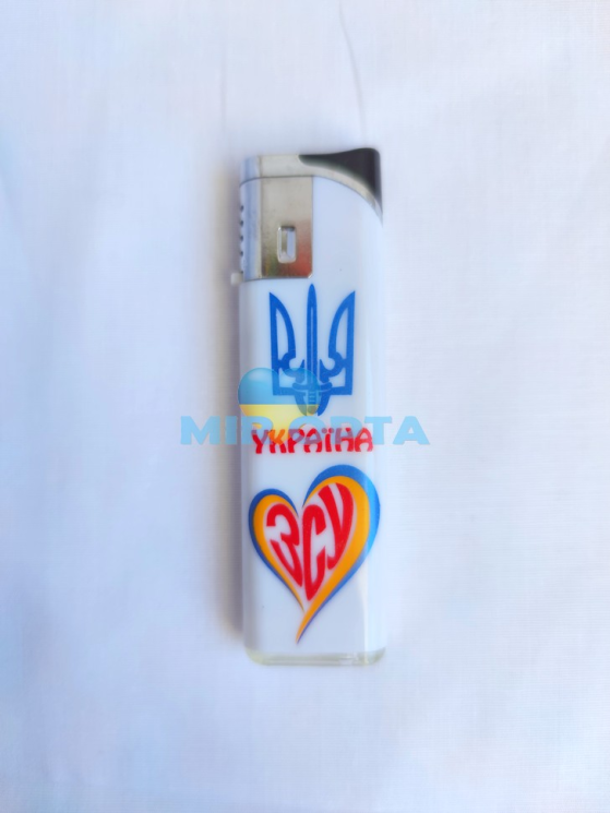 Запальничка кишенькова сувенірна патріотична ЗСУ (червоне) в серці р: 8 см оптом та в роздріб №526750 - UA SE1005