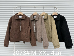 Куртка жіноча, екозамш, м.2073 (розмір: M-XXL ), 4 кольори, в упаковці 4 штуки №340519