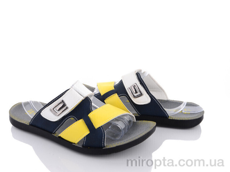 Шльопанці 24-Ш 41 white yellow р: 41-45, в упаковці: 24 пар, купити тільки гуртом - 821425