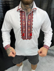 Вишиванка чоловіча, льон (Розмір: 48-56 ), в упаковці 5 шт. №307110