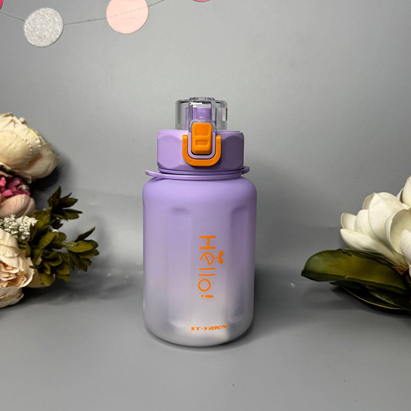 Дитяча пляшка для води матова "Hello", м.YB-0876 (об'єм 800 ml), колір: фіолетовий №323600 - Amsterdam HR277