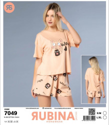 Піжама жіноча, котон, м.7049 (р. S/M, L/XL ), в упаковці 2 шт. №328515