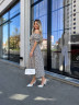 Сукня жіноча максі в романтичному стилі з принтом, муслін жатка м. 136 (р. 42–46, 48–52) шоколадна лапка №414464 - 
