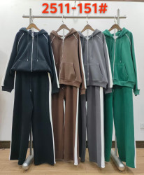 Костюм жіночий батал лакост на мікрохутрі м.151 (Розмір:2XL-4XL) 4 кольора в упаковці 3 штуки №764190