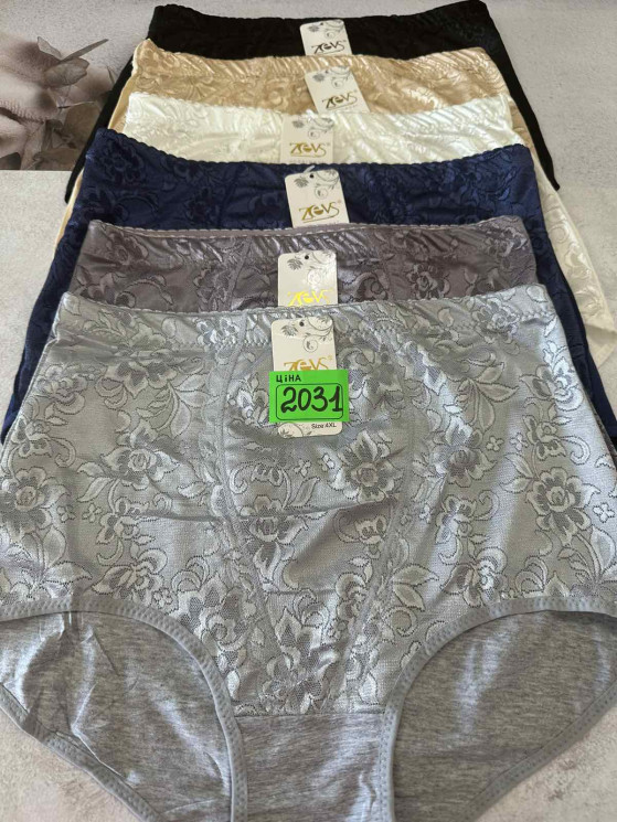 Труси жіночі "2031", (р.4XL, 5XL, 6XL), 6 кольорів, в упаковці 18 шт. №306221 - Belio HR1840