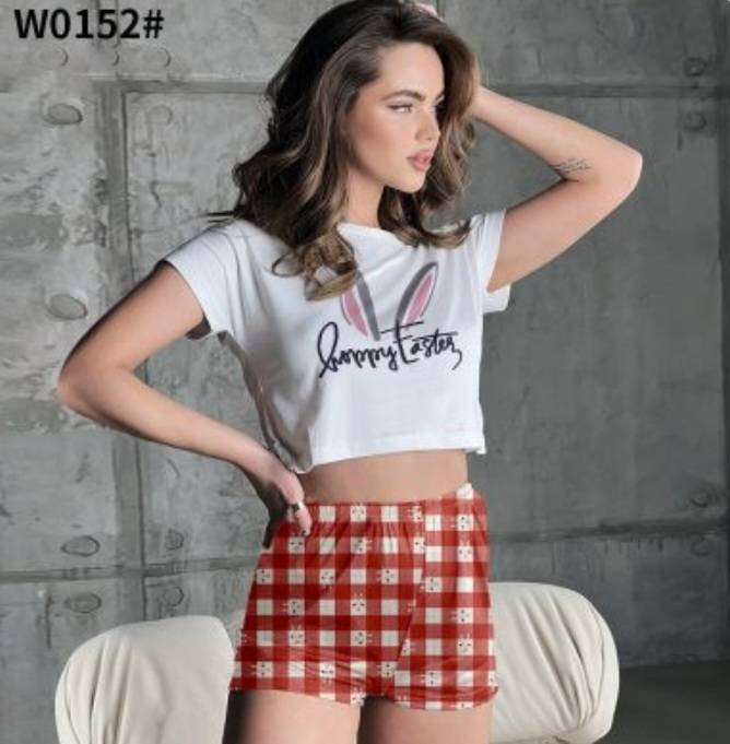 Домашній костюм жіночий, бамбук, м.W152 (Р: 40-48 ), в упаковці 5 штук №323143 - Romeolife SE544