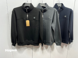 Спортивна кофта чоловіча на флісі (р: S,М,L,XL,2XL) 3 кольори, в упаковці 5 шт. №378537
