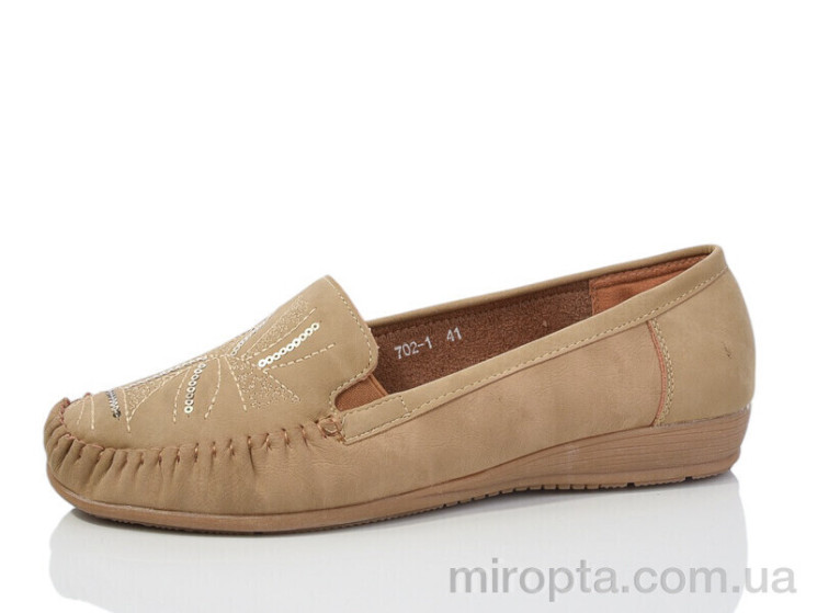 Туфлі 702-1 beige р: 41-43, в упаковці: 6 пар, купити тільки гуртом - 392613